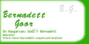 bernadett goor business card